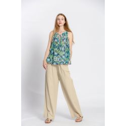 Blouse imprimé fleuri col v
