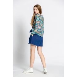 Blouse imprimé fleuri col v