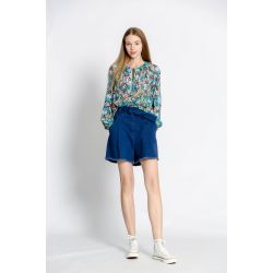 Blouse imprimé fleuri col v