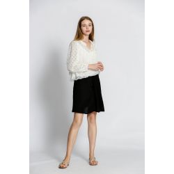 Blouse uni col v
