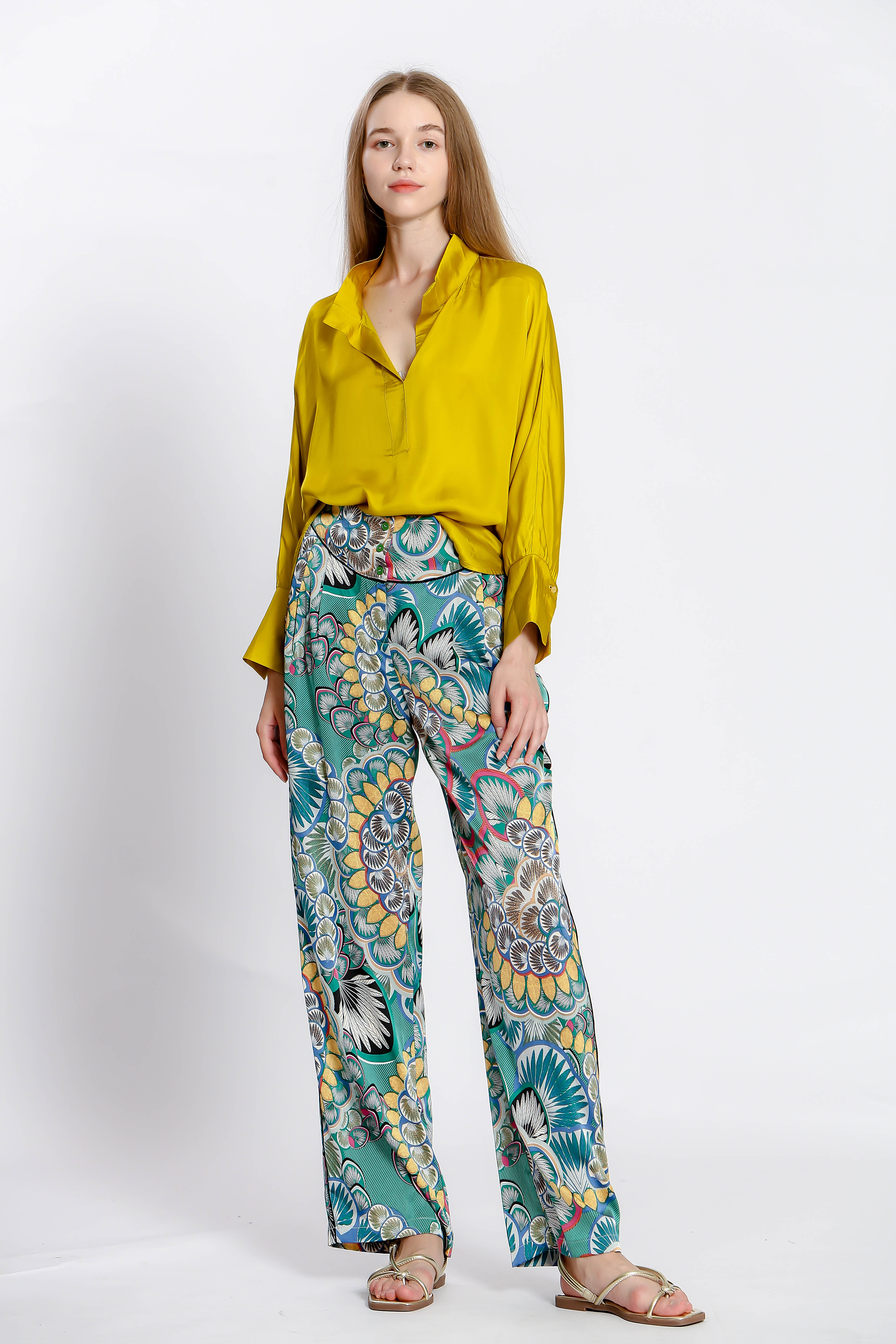 Blouse uni col v
