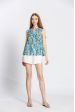 Blouse imprimé fleuri col v