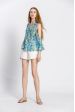 Blouse imprimé fleuri col v