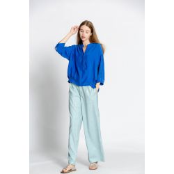 Blouse uni col v