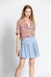 Blouse imprimé fleuri col v