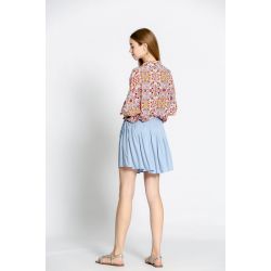 Blouse imprimé fleuri col v
