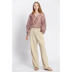 Blouse imprimé col v