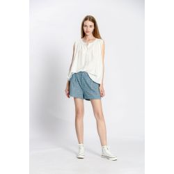 Blouse uni col rond
