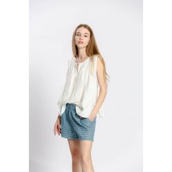 Blouse uni col rond