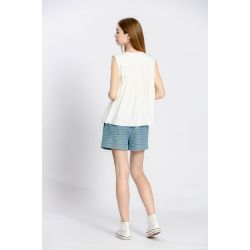 Blouse uni col rond