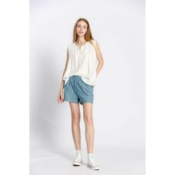 Blouse uni col rond