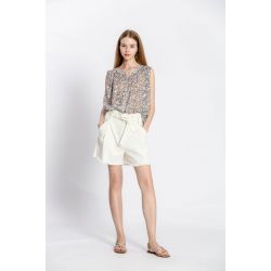 Blouse imprimé fleuri col rond