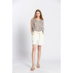 Blouse imprimé fleuri col rond