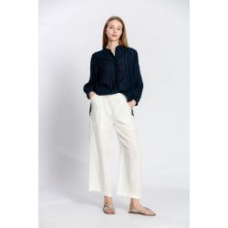 Blouse col v