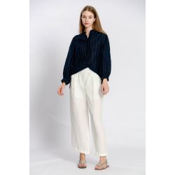 Blouse col v