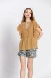 Blouse uni col v