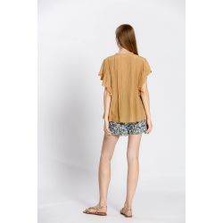 Blouse uni col v