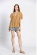 Blouse uni col v