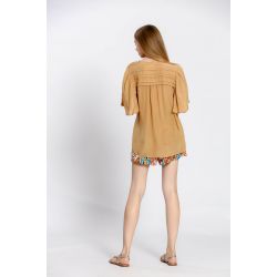 Blouse uni col v