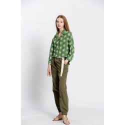 Blouse fleuri col chemise