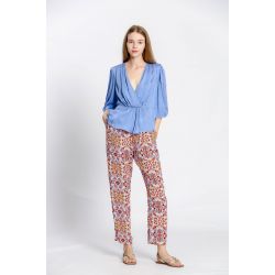 Blouse uni col v