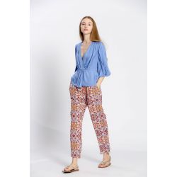 Blouse uni col v