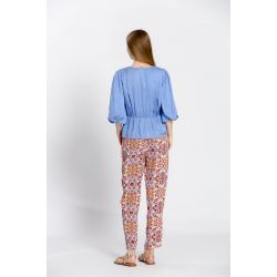 Blouse uni col v