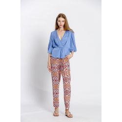 Blouse uni col v