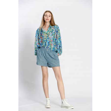 Blouse imprimé col rond