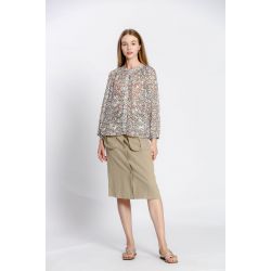Blouse imprimé fleuri col rond