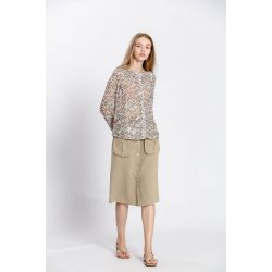 Blouse imprimé fleuri col rond