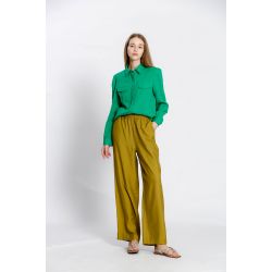 Chemisier uni col chemise