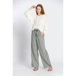 Blouse uni col rond