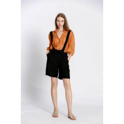 Blouse uni col v