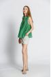 Blouse uni col v à nœud