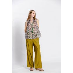 Blouse imprimé fleuri col v
