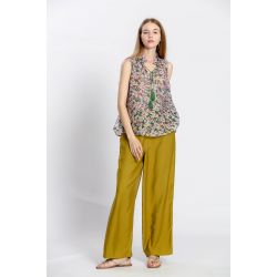 Blouse imprimé fleuri col v