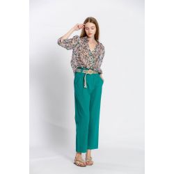 Blouse imprimé fleuri col v