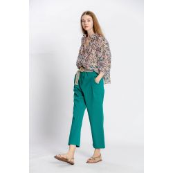 Blouse imprimé fleuri col v