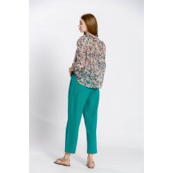 Blouse imprimé fleuri col v
