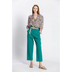 Blouse imprimé fleuri col v