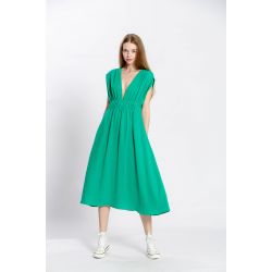 Robe uni col v