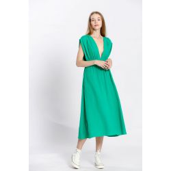 Robe uni col v