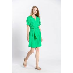 Robe col v avec ceinture