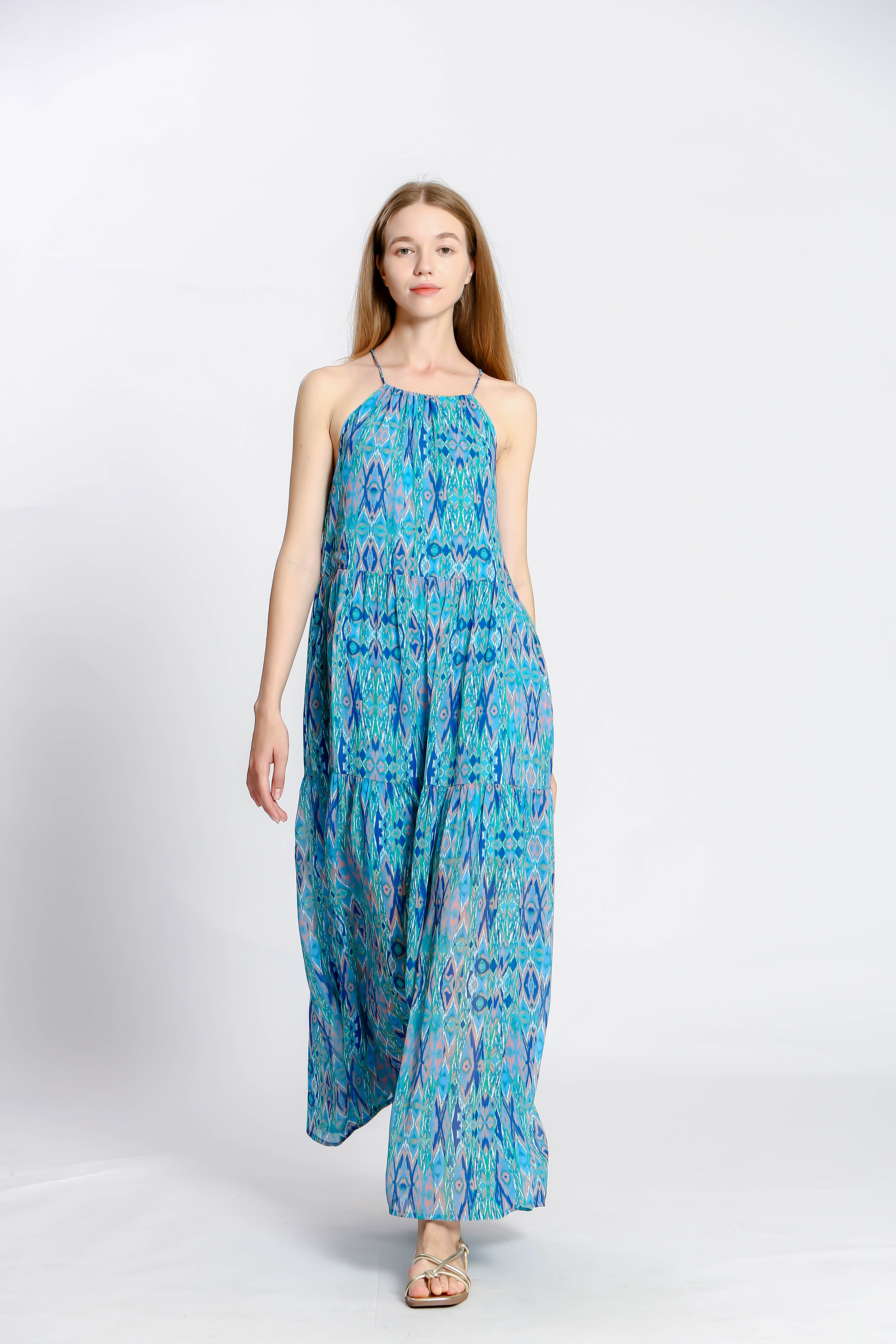 Robe bretelle à fleuri