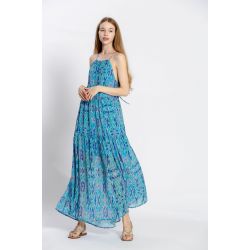 Robe bretelle à fleuri