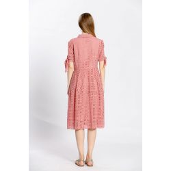 Robe uni col chemise