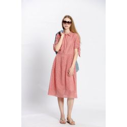 Robe uni col chemise