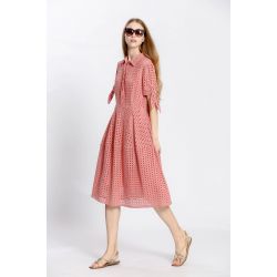 Robe uni col chemise