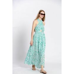 Robe imprimé fleuri croisé